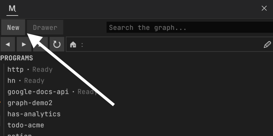 The New Program Button
